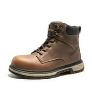 NORTIV 8 Steel Toe Work Boots for Men Waterproof Slip on Safety Construction Boots